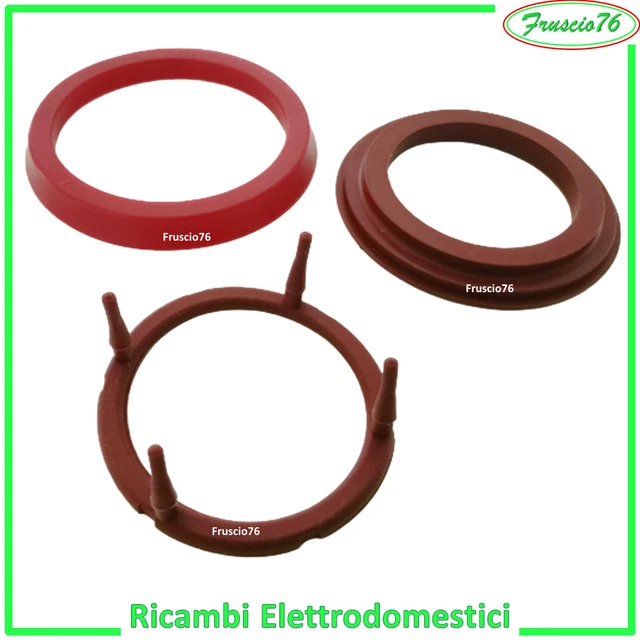 Set 4 pezzi Ricambi, Include 3pcs Guarnizioni + 1pc Filtro, Filtro del Caffè, Ricambio in Silicone Guarnizione, Anello di Tenuta, Per Piano Cottura in Alluminio, Caffettiera, Pentole Moka (6 Tazze