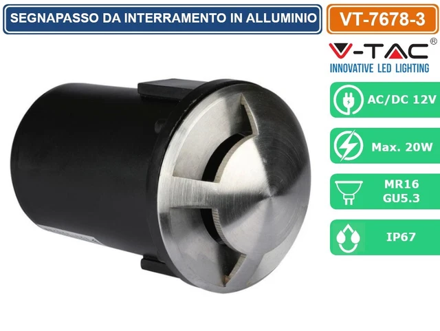 SKU 7515 - Portalampada Da Interramento Calpestabile Rotondo GU10 (Max 35W) Nero IP65 | LED Italia - Foto 4