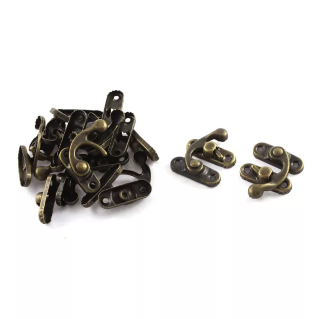 10 Pcs Retro Style Swing Bag Clasp Closure Locker Suitcase Box Latch Bronze Tone