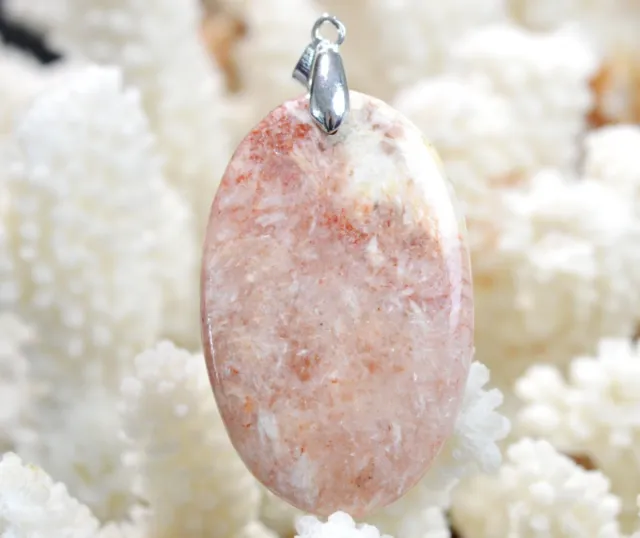 Quartz fraise 75 carats - pendentif cabochon pierre naturelle - Afrique du Sud