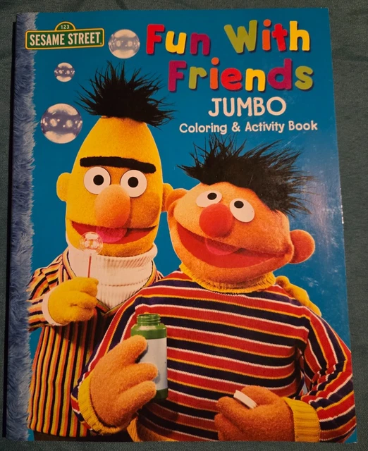 RARE 2005 SESAME street Fun with Friends Bert Ernie coloring activity ...