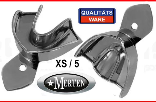 2 x Abdrucklöffel glatt Größe XS-5 / Rim-Lock   Impression Trays