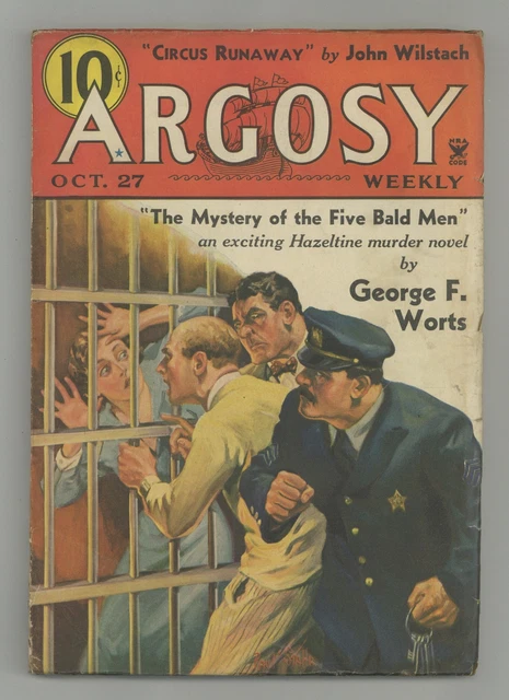 Argosy Part 4: Argosy Weekly Oct 27 1934 GD/VG 3.0