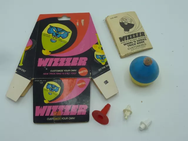 Vintage Mattel Wizzzer Wiz-z-zer Gyro Spinning Top 1970s w/Box/Insutrctions/Part