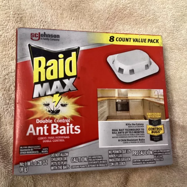 Raid Max Double Control Ant Baits, 0.14 oz, 4 ct 