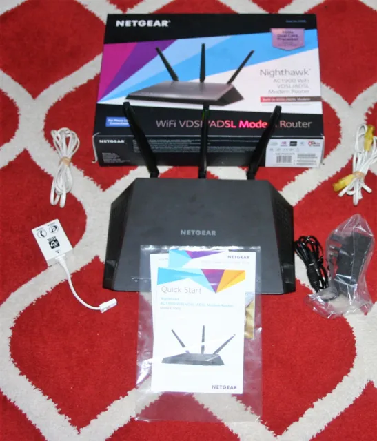 Modem router Netgear Nighthawk AC1900 WiFi VDSL/ADSL in scatola