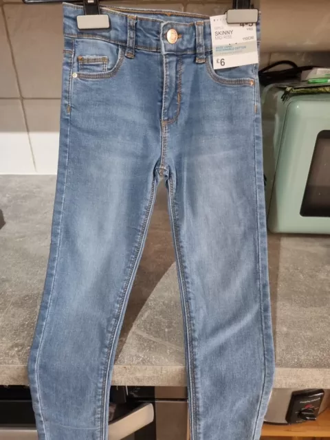 Jeans/jeggings skinny per ragazze nuovi con etichette età 4-5 anni da Primark