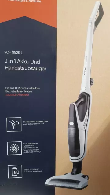 GRUNDIG VCH 9929L 2 in 1Akku und Handsauger Stielsauger Akkubetrieb