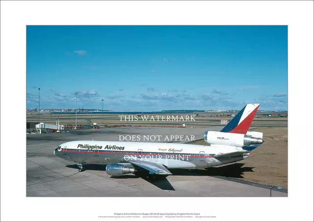 Philippine Airlines McDonnell Douglas DC-10 A3 Art Print – 42 x 29 cm Poster