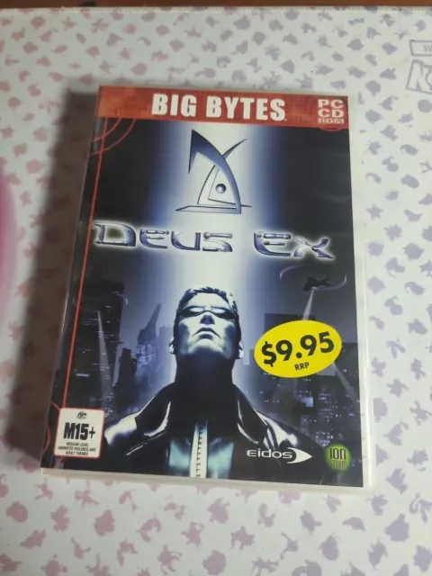 Deus Ex PC CD-Rom - Red Ant - MA15+ - VGC - 2000 Game !!