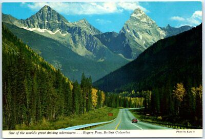 Postcard - Through Glacier National Park - Rogers Pass, British Columbia, Canada