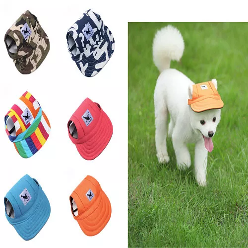 Cane Animali Cuccioli Cappello Orecchio Fori Copricapo Baseball Outdoor Sole