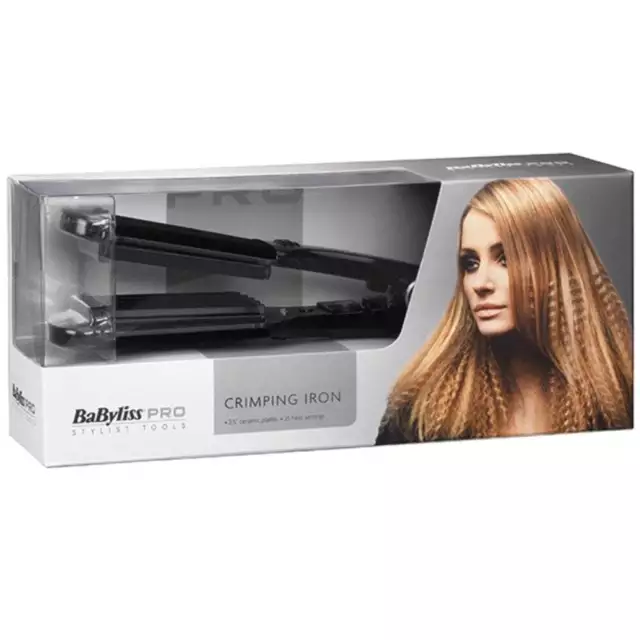 BaByliss Pro Ceramic Tourmaline Iron Porcelain Attitude Hair Crimper 2.5 Inch 2