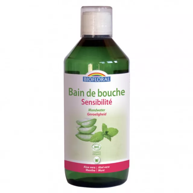 Biofloral Bain de Bouche sensibilité à l'Aloé Vera - 500 ml, bio