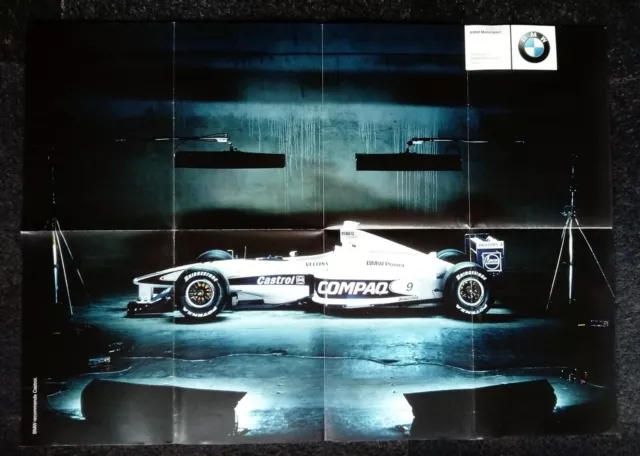 Williams F1 BMW FW 22 Prospekt, Poster, Plakat 2000, Ralf Schumacher