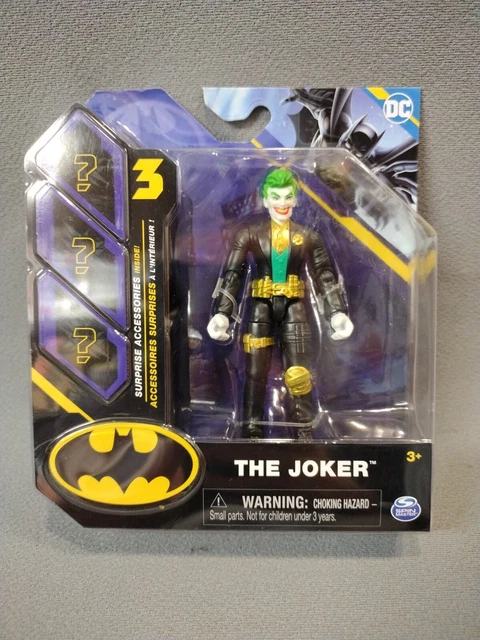 Spin Master 2022 DC THE JOKER 4" Batman Action Figure NEW surprise accessories