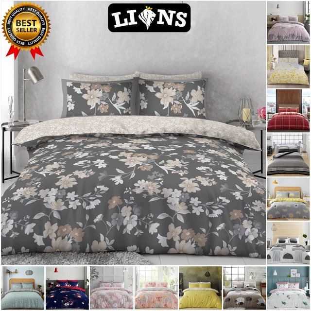DUVET COVER SET Reversible Quilt Covers Single Double King Size Bedding Sets