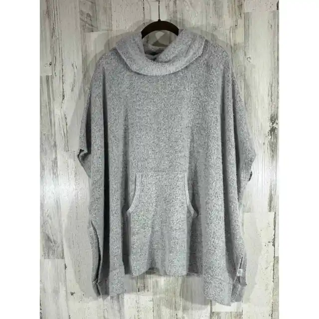 Olive + Oak Womens Gray Poncho Sweater Size XS/Small (Oversized)