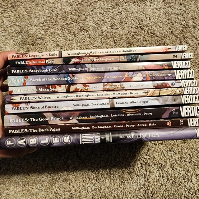 Fables TPB Lot of 10 Books. 1-5, 8-10, 12 & 1001 Nights of Snowfall