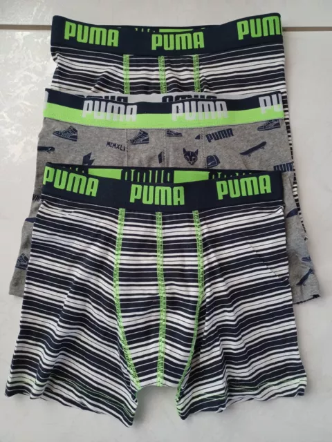 Lot De 3 Boxers Garcon Puma Age 9/10 Ans Coton