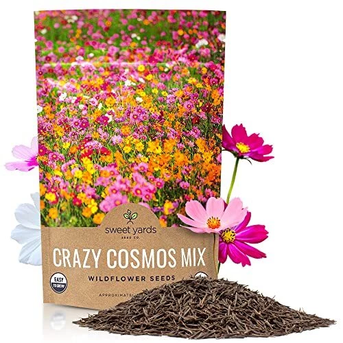 Cosmos Seeds Wildflower Mixture - Bulk Quarter Pound Bag - Over 20,000 Seeds - P