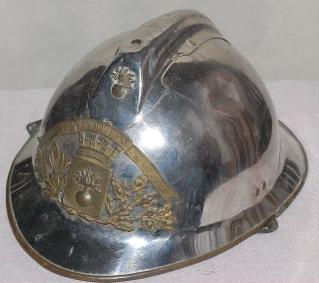 Casque d'Officier Sapeur Pompier Mle 1821. - Un