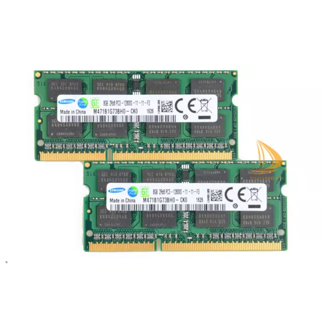 Samsung 16GB 16G 2x 8GB Laptop RAM DDR3-1600 PC3-12800S 12800  SODIMM Speicher