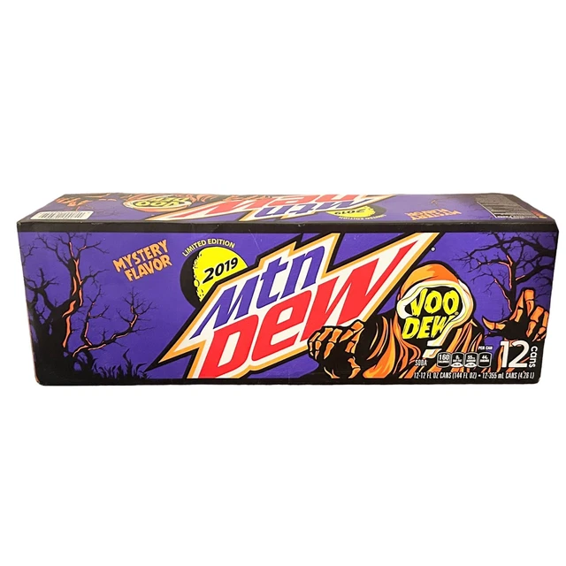 Mountain Dew Voodew 2019 Mystery Flavor 12 Pack 12 Oz Cans