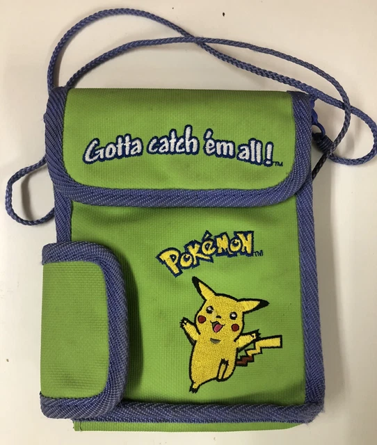 VTG GREEN GAMEBOY Color Carrying Case Bag Pokemon Pikachu Nintendo
