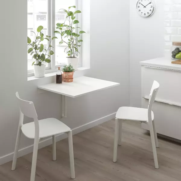 IKEA NORBERG Wandklapptisch Wandtisch Holztisch Esstisch Küchentisch 74x60 Weiß 2
