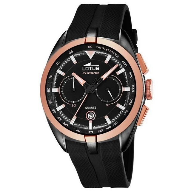 LOTUS CRON GRAFO HOMBRE 18192 1 reloj con tratamiento IP negro y