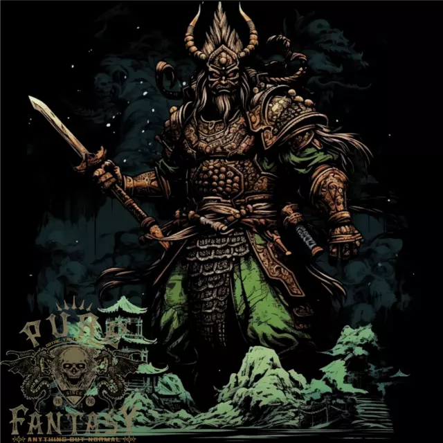 Guan Yu Chinois Dieu De Guerre Fantaisie Mma T-Shirt 100% Coton