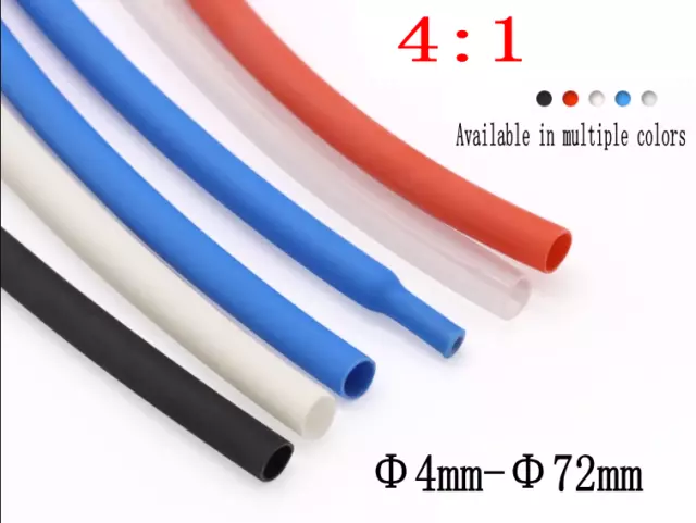 Various Sizes & Colors 4:1 Shrinkage Double Wall With Glue Heatshrink Tube