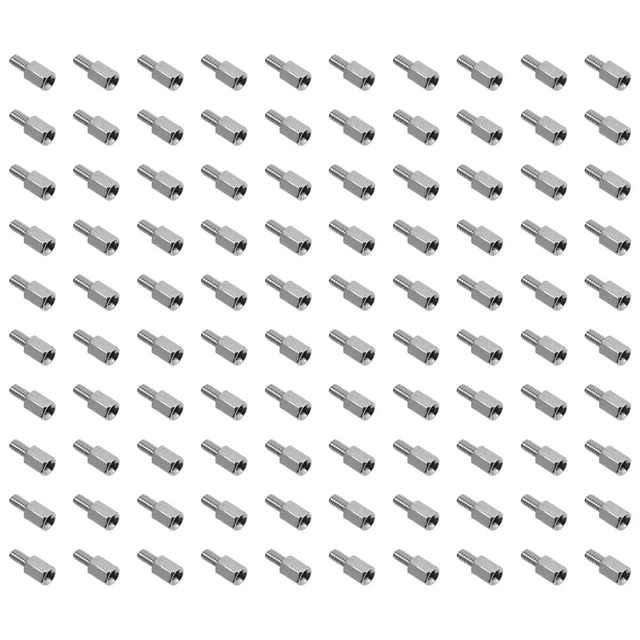 100 Pcs Screw Post Binder Screw Column Metal Shims Hexagonal Column