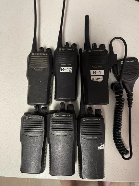 Lot of 6 Motorola CP200 UHF Portable Two-Way Radio