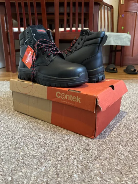 Brand New Men’s Work Boots Size 7 Black protective, hard top.