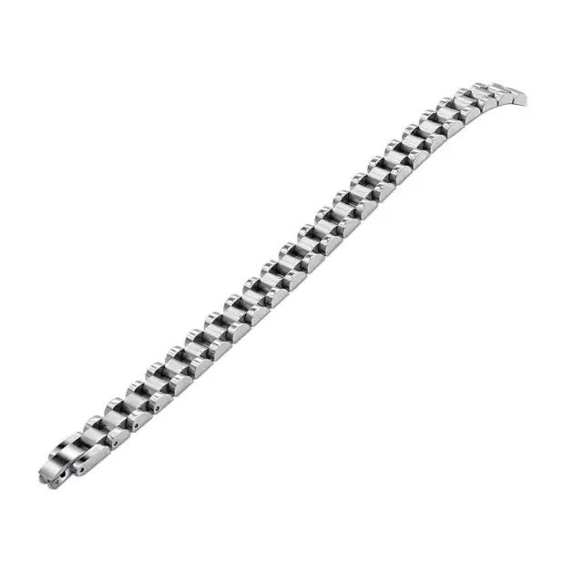 Bracelet Men Fashion Stainless Steel. Silver  Colour Metal Made  With It’s Se