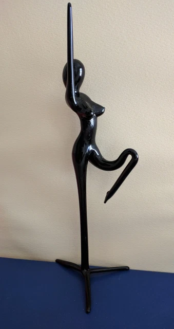 Scultura in vetro di Murano ballerina ginnasta cm.22x6x3 peso g.71