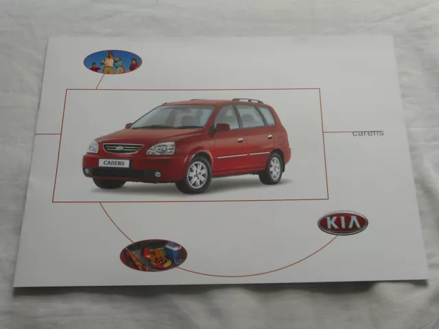 2002 Kia Carens UK Car Sales Brochure, published November 2002, collectible, VGC