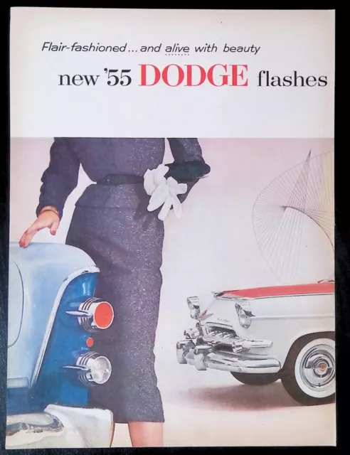 Print Ad 1955 Dodge Custom Royal Cameo Red Sapphire White
