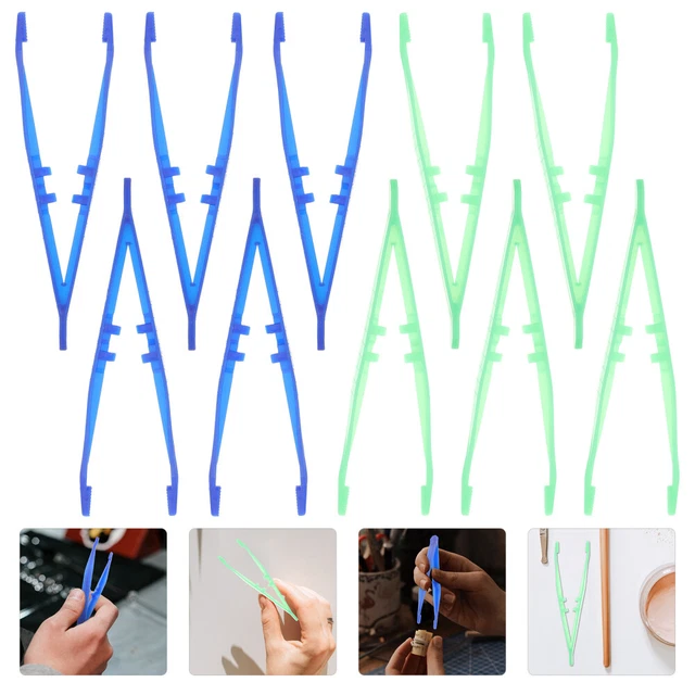 10 piezas pinzas de perlas señorita para joyería de extensión de pestañas