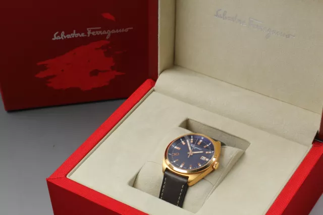 [MINT In Box] Salvatore Ferragamo Evolution IP Rose Gold 40mm Fashion Watch SFNJ