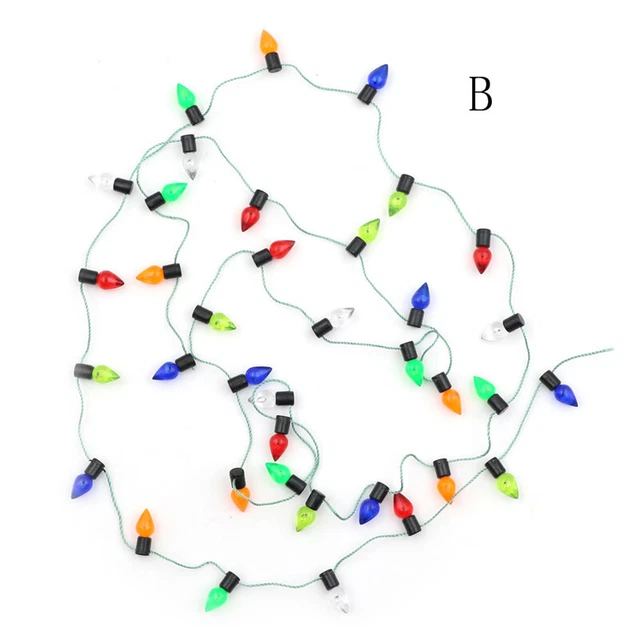 1m Dollhouse Miniature A String of multi-coloured plastic Christmas lights U BII
