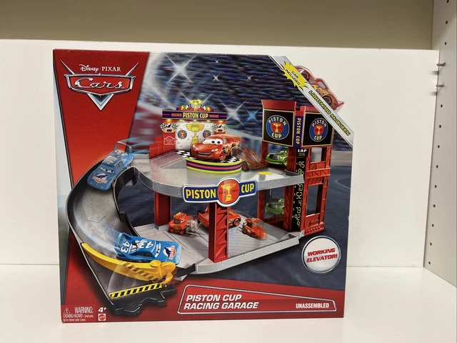 Disney Pixar Cars Piston Cup Racing Garage Includes Lightning Mcqueen New In Box