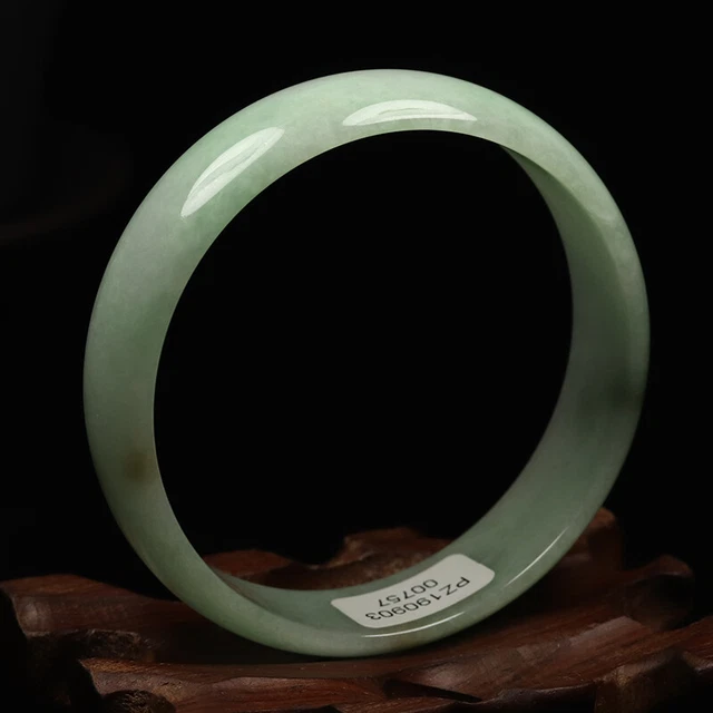 52mm Certified Grade A 100% Natural Green Jadeite Jade Bangle Bracelet 01567