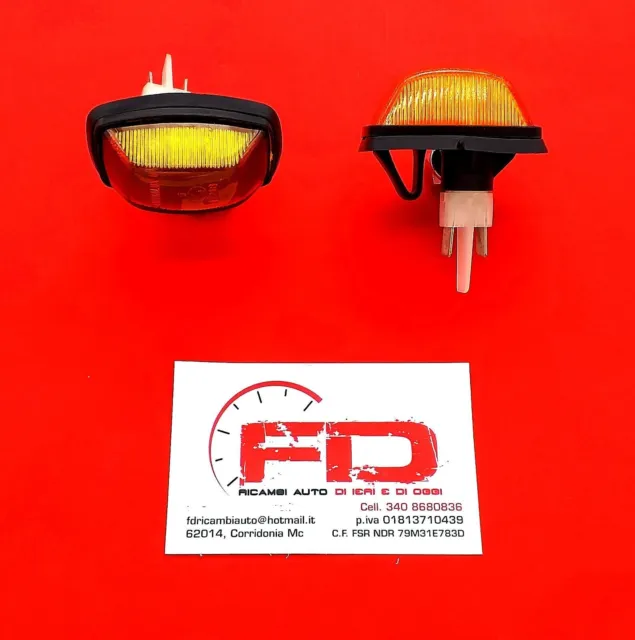 Coppia Frecce Laterali Parafango Indicatori Arancioni Fiat  126