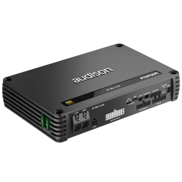 Audison Forza AF M8.14 bit Amplifier 8 Channel Amp 14 Channel DSP 1120w RMS