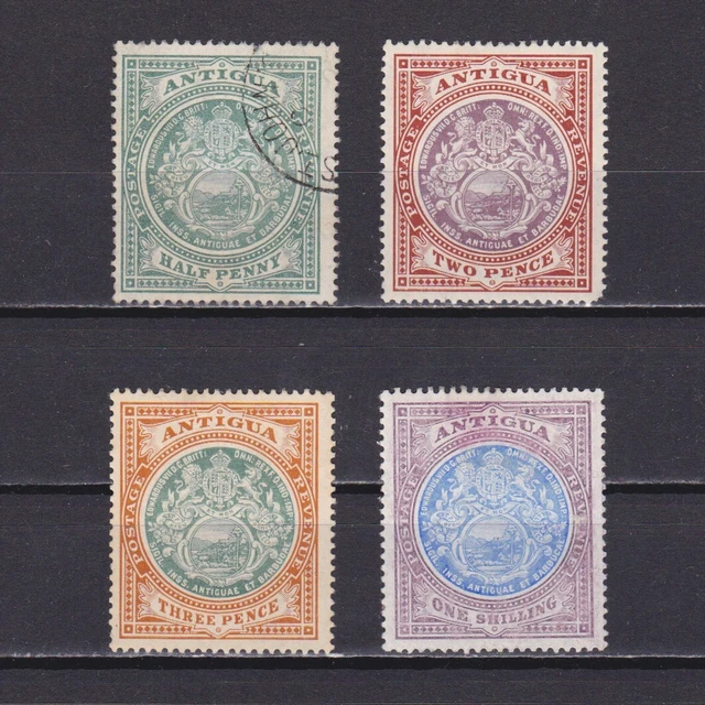 ANTIGUA 1908, SG# 41-49, CV £43, Wmk Mult Crown CA, part set, MH/Used