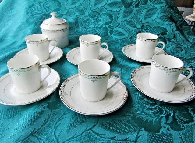 6 Tasses à Café 'Pollen Rose' Par Deshoulières - Service De 6 Tasses Neuves