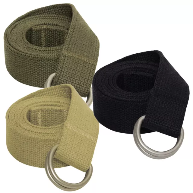 Military D-Ring Expedition Belt - Black, Khaki, Olive Drab